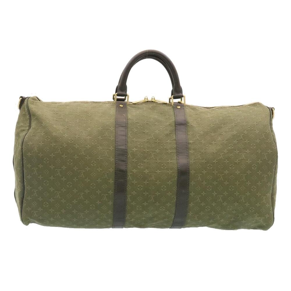 LOUIS VUITTON Monogram Mini Keepall Bandouliere55 Boston Bag Khaki - Picture 2 of 16